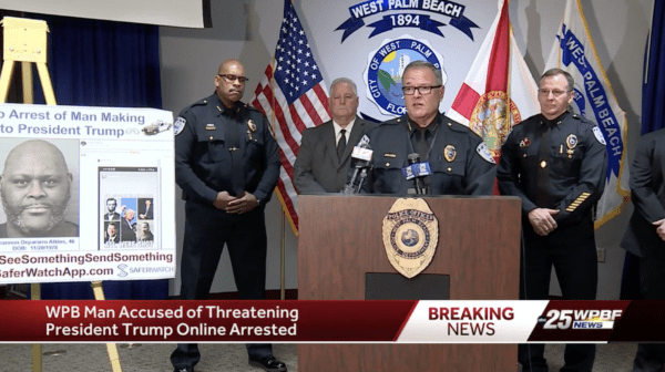 Tip leads to the arrest of a man threatening President Trump online